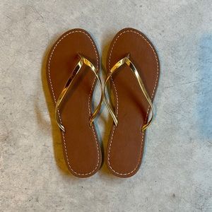 Abercrombie Gold Thongs